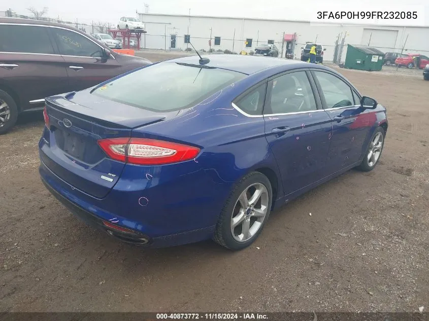 2015 Ford Fusion Se VIN: 3FA6P0H99FR232085 Lot: 40873772