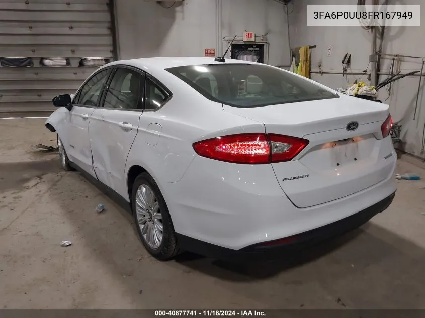 2015 Ford Fusion Hybrid S VIN: 3FA6P0UU8FR167949 Lot: 40877741