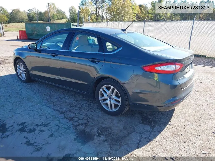 2015 Ford Fusion Se VIN: 3FA6P0HDXFR231323 Lot: 40898594