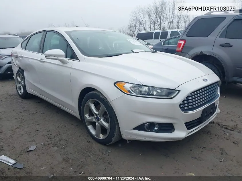 2015 Ford Fusion Se VIN: 3FA6P0HDXFR103079 Lot: 40900704