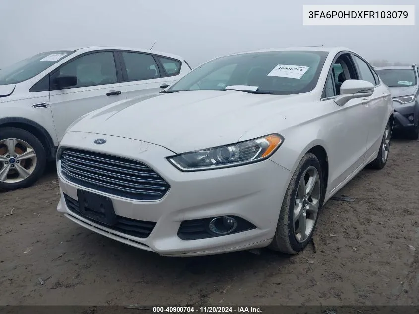 2015 Ford Fusion Se VIN: 3FA6P0HDXFR103079 Lot: 40900704