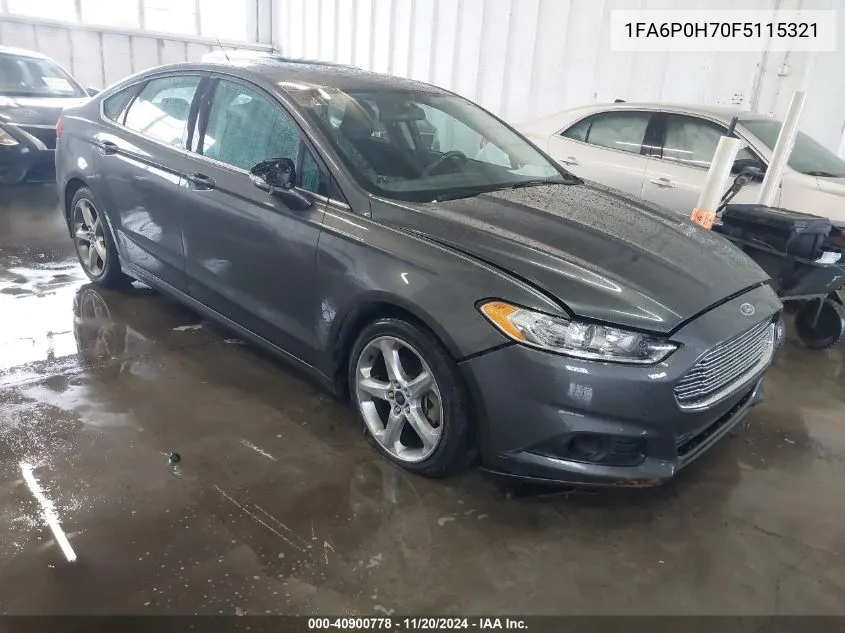 2015 Ford Fusion Se VIN: 1FA6P0H70F5115321 Lot: 40900778