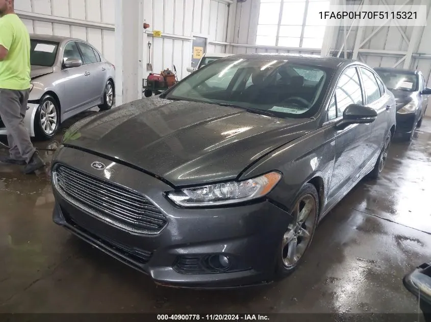 2015 Ford Fusion Se VIN: 1FA6P0H70F5115321 Lot: 40900778