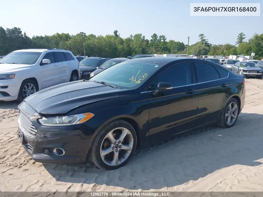 2016 Ford Fusion Se VIN: 3FA6P0H7XGR168400 Lot: 12082770