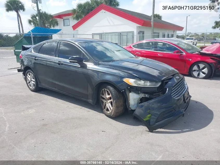 2016 Ford Fusion Se VIN: 3FA6P0H71GR295150 Lot: 38766145