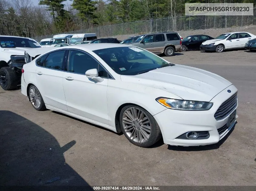 2016 Ford Fusion Se VIN: 3FA6P0H95GR198230 Lot: 39287434