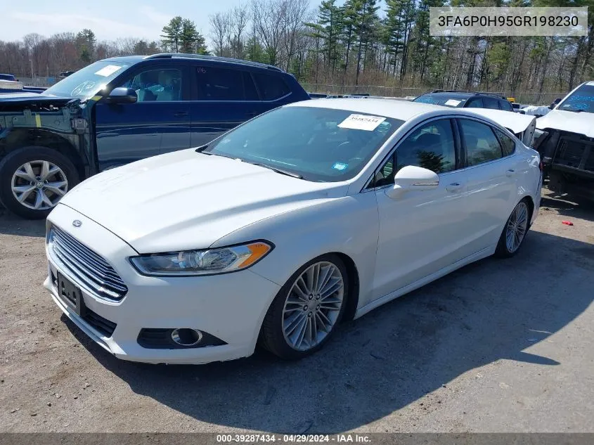 2016 Ford Fusion Se VIN: 3FA6P0H95GR198230 Lot: 39287434