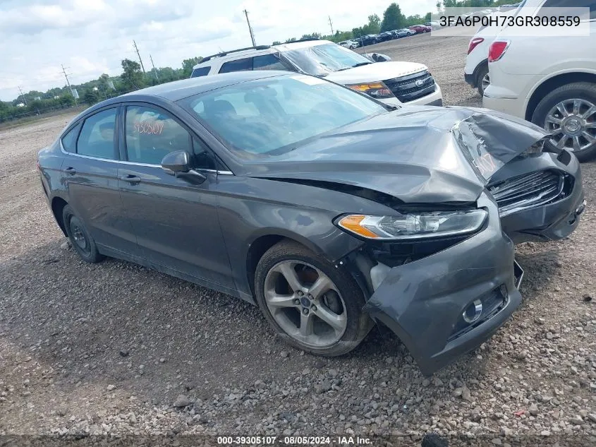 2016 Ford Fusion Se VIN: 3FA6P0H73GR308559 Lot: 39305107