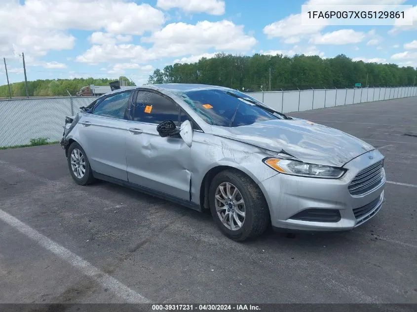 2016 Ford Fusion S VIN: 1FA6P0G7XG5129861 Lot: 39317231