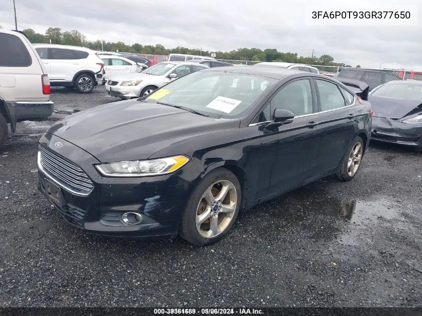 3FA6P0T93GR377650 2016 Ford Fusion Se