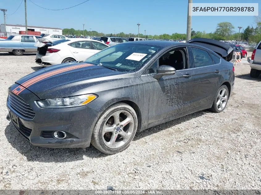 2016 Ford Fusion Se VIN: 3FA6P0H77GR398783 Lot: 39371769