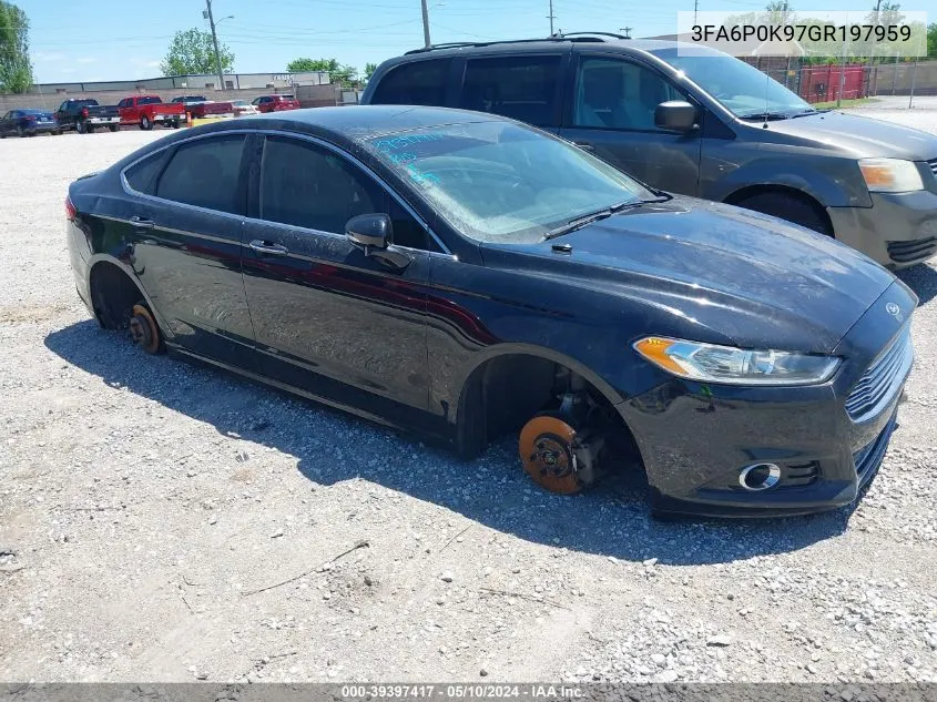 2016 Ford Fusion Titanium VIN: 3FA6P0K97GR197959 Lot: 39397417