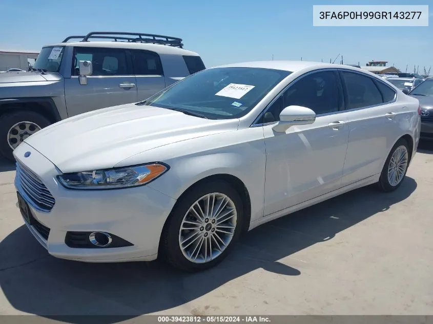 2016 Ford Fusion Se VIN: 3FA6P0H99GR143277 Lot: 39423812