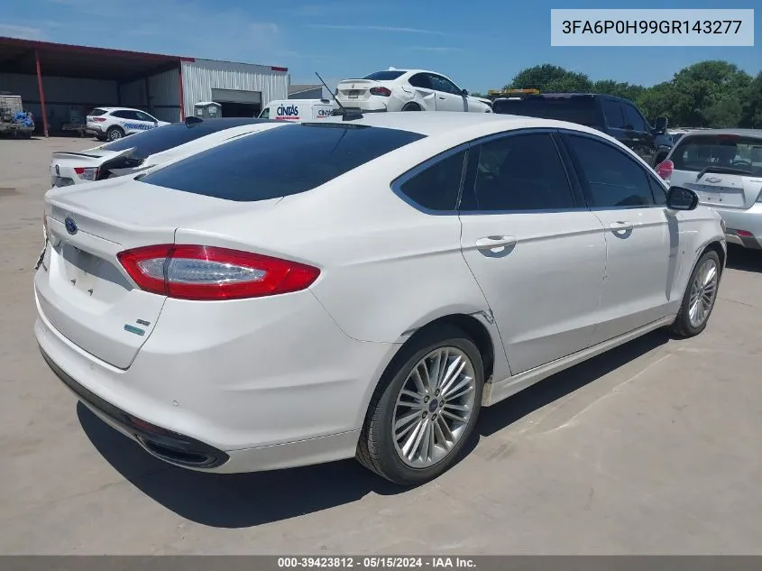 2016 Ford Fusion Se VIN: 3FA6P0H99GR143277 Lot: 39423812