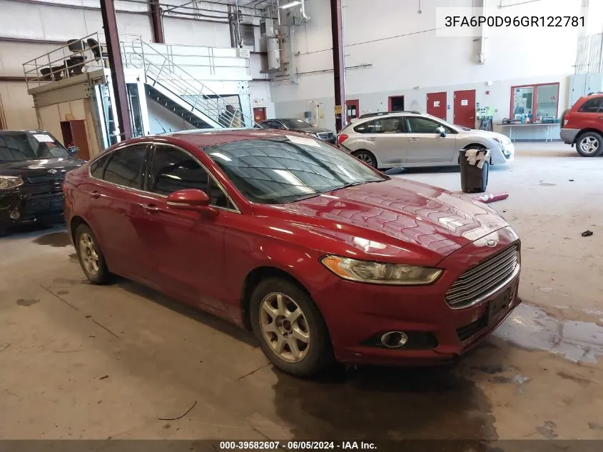 2016 Ford Fusion Titanium VIN: 3FA6P0D96GR122781 Lot: 39582607