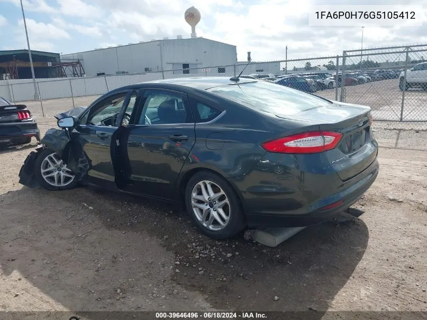 2016 Ford Fusion Se VIN: 1FA6P0H76G5105412 Lot: 39646496