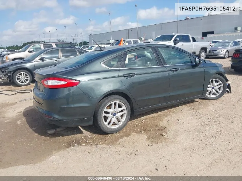 2016 Ford Fusion Se VIN: 1FA6P0H76G5105412 Lot: 39646496