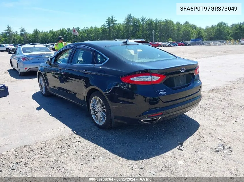 2016 Ford Fusion Se VIN: 3FA6P0T97GR373049 Lot: 39738764