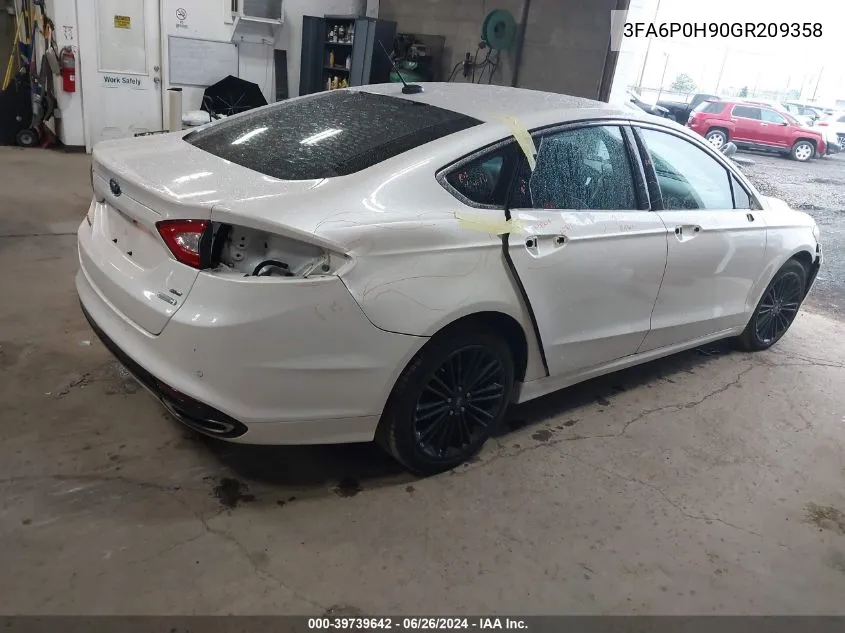 3FA6P0H90GR209358 2016 Ford Fusion Se