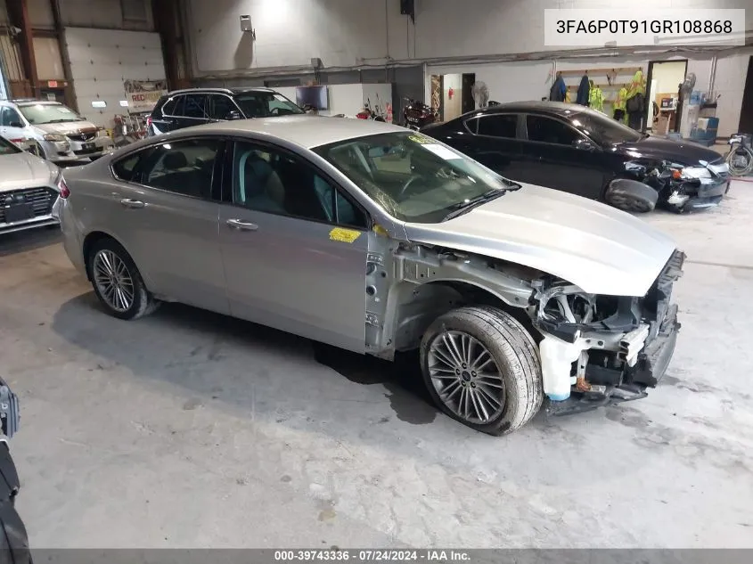 3FA6P0T91GR108868 2016 Ford Fusion Se