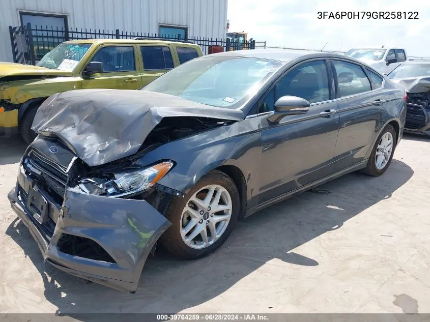 2016 Ford Fusion Se VIN: 3FA6P0H79GR258122 Lot: 39764259