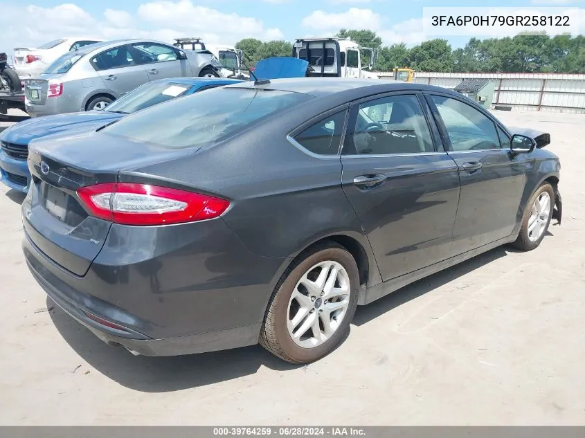 2016 Ford Fusion Se VIN: 3FA6P0H79GR258122 Lot: 39764259