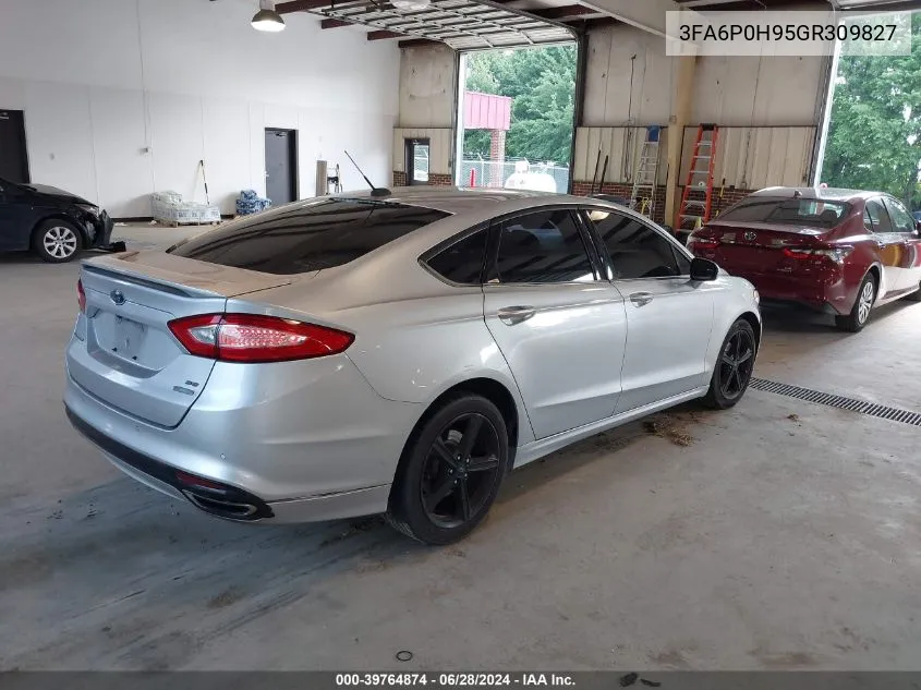 2016 Ford Fusion Se VIN: 3FA6P0H95GR309827 Lot: 39764874