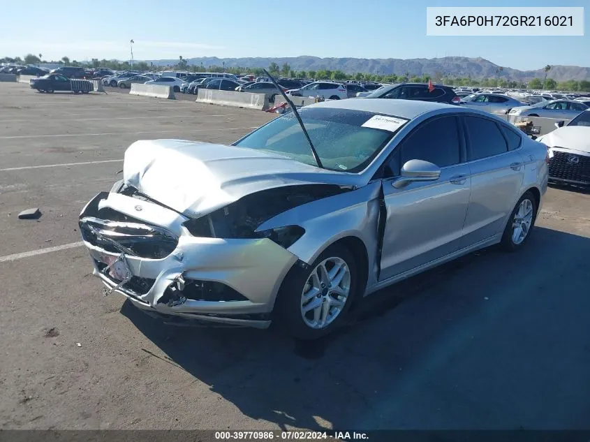 3FA6P0H72GR216021 2016 Ford Fusion Se