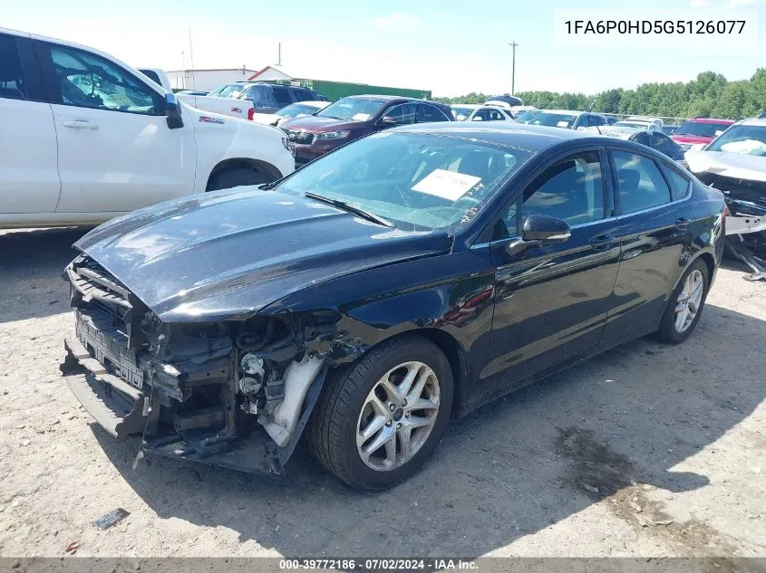 2016 Ford Fusion Se VIN: 1FA6P0HD5G5126077 Lot: 39772186