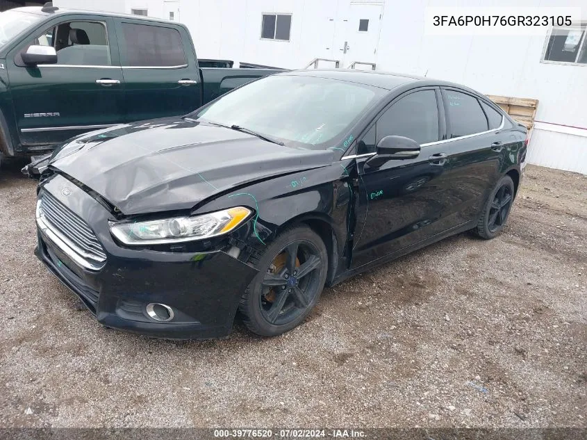 2016 Ford Fusion Se VIN: 3FA6P0H76GR323105 Lot: 39776520