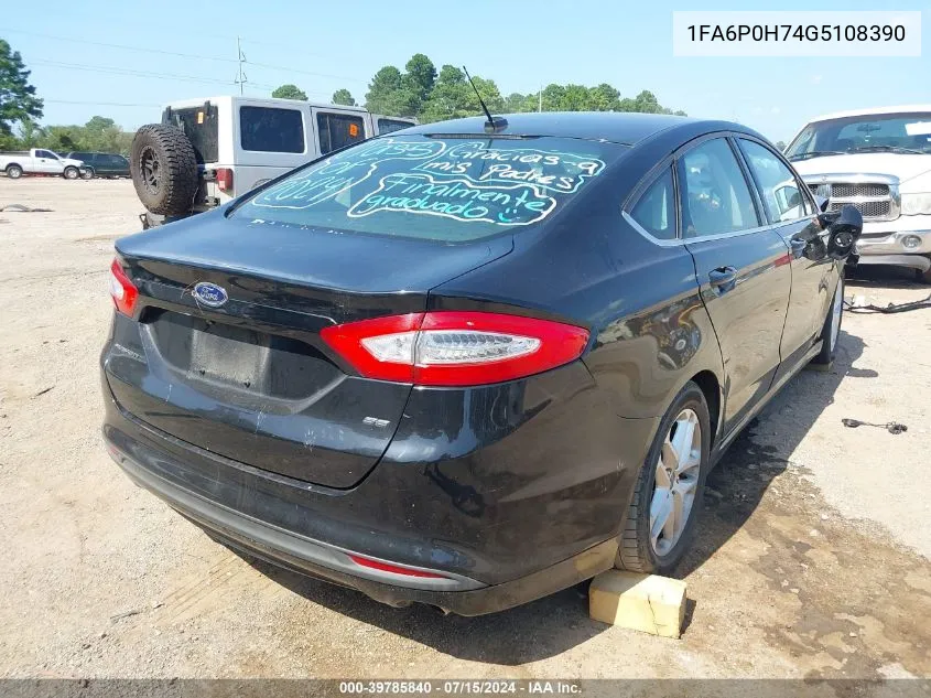 1FA6P0H74G5108390 2016 Ford Fusion Se