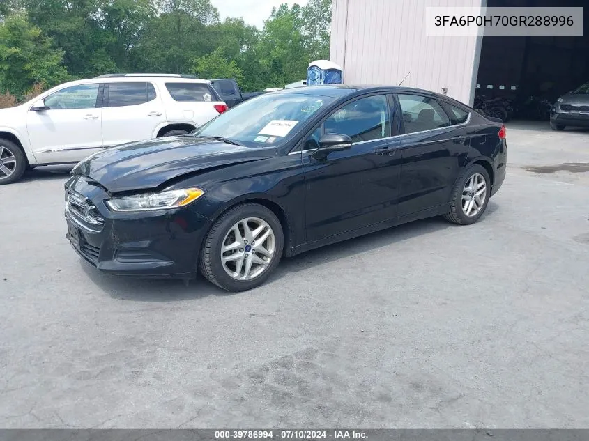 2016 Ford Fusion Se VIN: 3FA6P0H70GR288996 Lot: 39786994