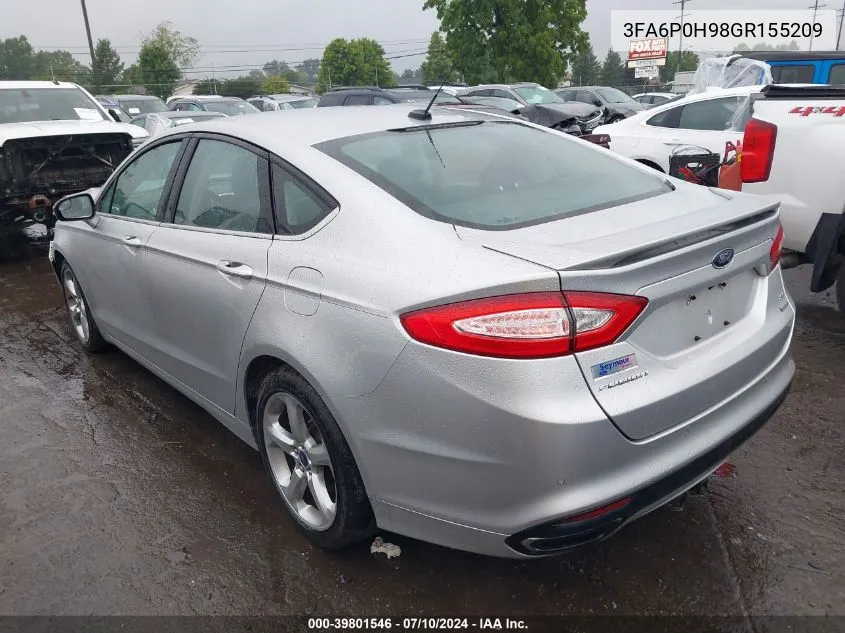 3FA6P0H98GR155209 2016 Ford Fusion Se