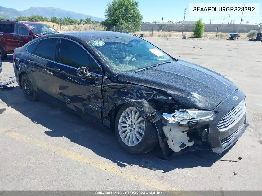 2016 Ford Fusion Hybrid Se VIN: 3FA6P0LU9GR328392 Lot: 39810135