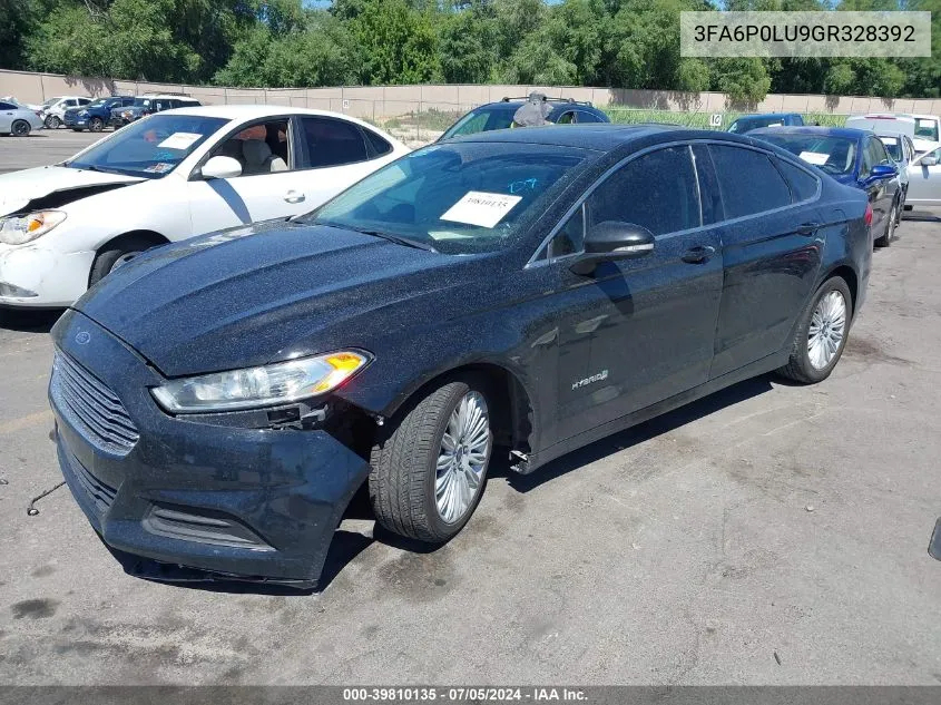 2016 Ford Fusion Hybrid Se VIN: 3FA6P0LU9GR328392 Lot: 39810135