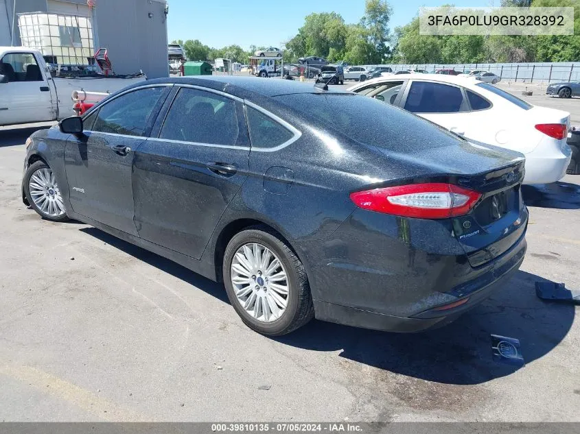 2016 Ford Fusion Hybrid Se VIN: 3FA6P0LU9GR328392 Lot: 39810135