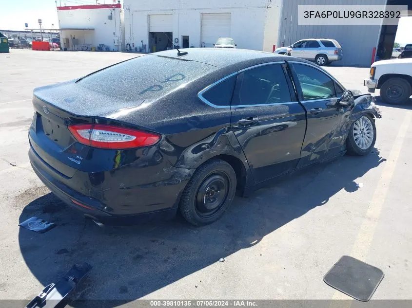 2016 Ford Fusion Hybrid Se VIN: 3FA6P0LU9GR328392 Lot: 39810135