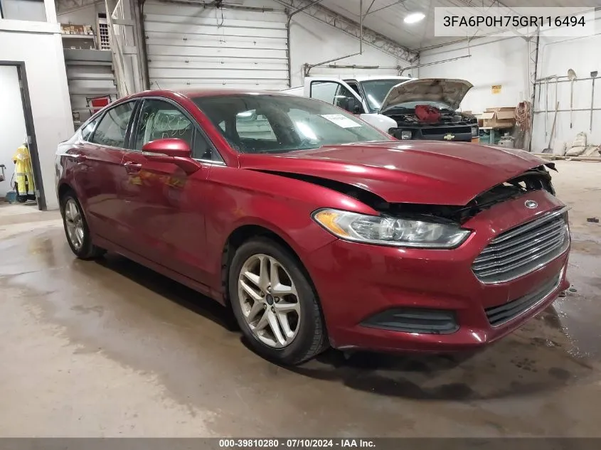 3FA6P0H75GR116494 2016 Ford Fusion Se