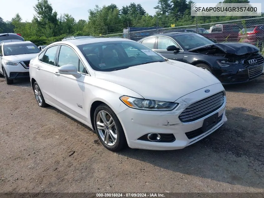 3FA6P0SU4GR357400 2016 Ford Fusion Energi Titanium