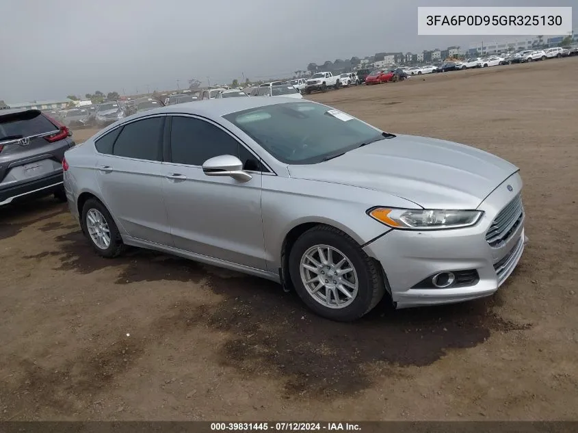 2016 Ford Fusion Titanium VIN: 3FA6P0D95GR325130 Lot: 39831445