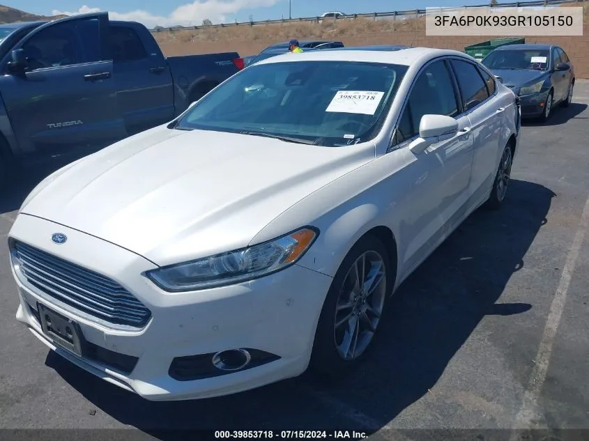 3FA6P0K93GR105150 2016 Ford Fusion Titanium