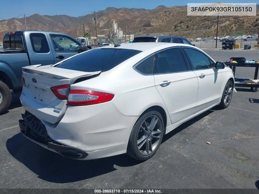 3FA6P0K93GR105150 2016 Ford Fusion Titanium