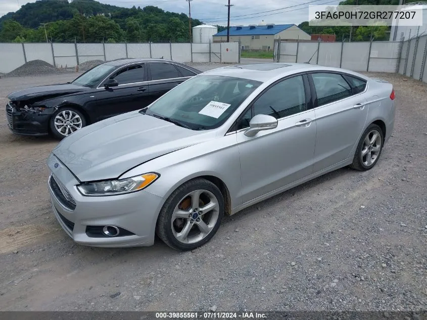 2016 Ford Fusion Se VIN: 3FA6P0H72GR277207 Lot: 39855561