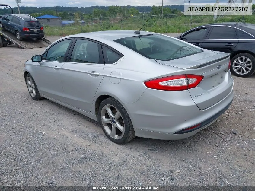 2016 Ford Fusion Se VIN: 3FA6P0H72GR277207 Lot: 39855561