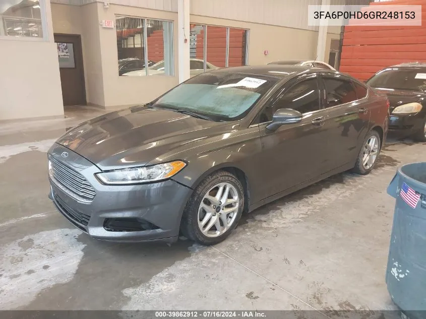 3FA6P0HD6GR248153 2016 Ford Fusion Se