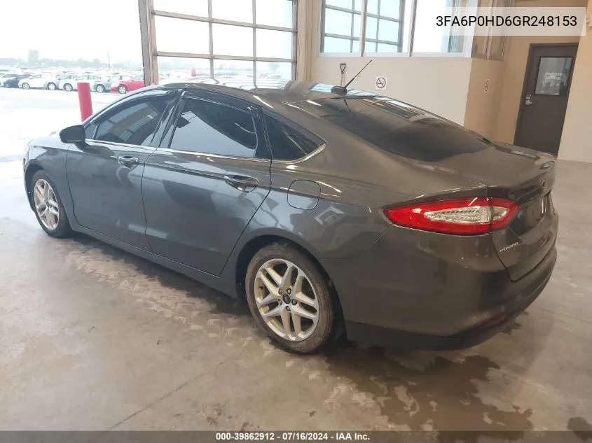 3FA6P0HD6GR248153 2016 Ford Fusion Se