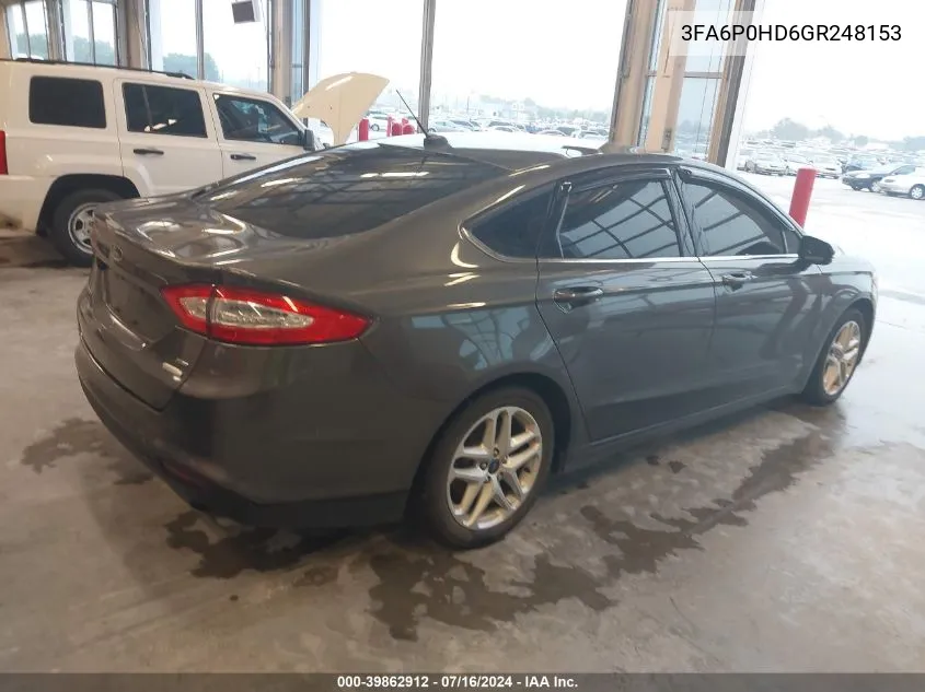 3FA6P0HD6GR248153 2016 Ford Fusion Se