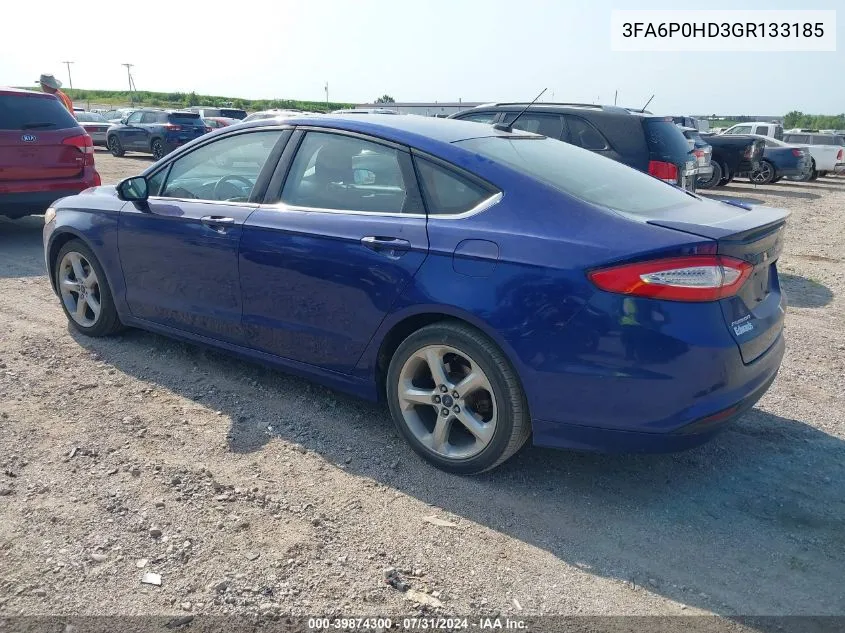 3FA6P0HD3GR133185 2016 Ford Fusion Se