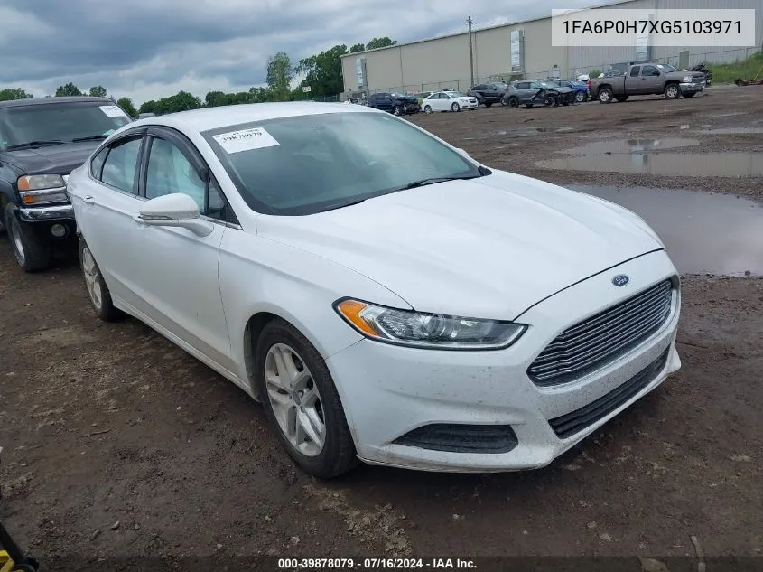 1FA6P0H7XG5103971 2016 Ford Fusion Se