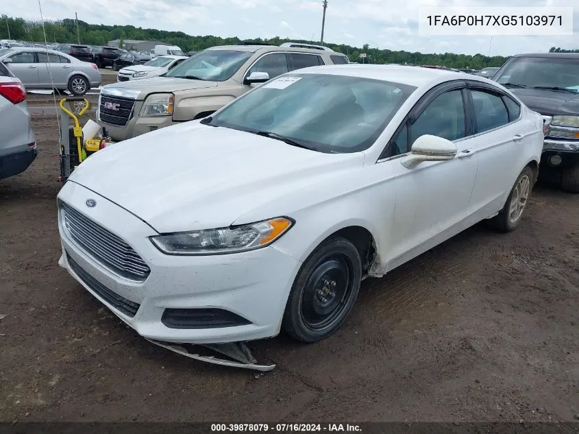 2016 Ford Fusion Se VIN: 1FA6P0H7XG5103971 Lot: 39878079